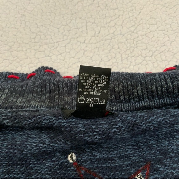 Designers Studio Originals Large Vintage Embroidered Appliqué Christmas Sweater - Picture 6 of 12